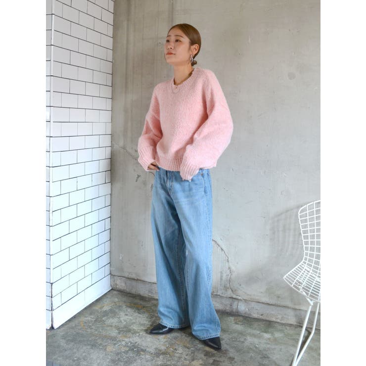 カラーモヘヤ混ルーズニット[品番：MKSW0062006]｜Ungrid（アン
