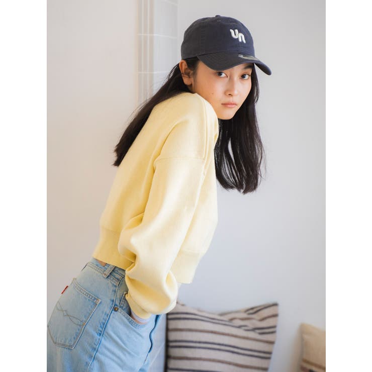 コットン混ショートルーズニット[品番：MKSW0062193]｜Ungrid