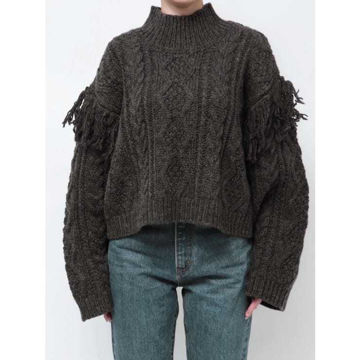 アングリッド  ハンドカウチンケーブルニット アングリッド ungrid ハンドカウチンケーブルニット : dimanche