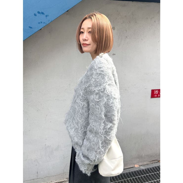 Vネック起毛ルーズニット[品番：MKSW0062331]｜Ungrid（アン