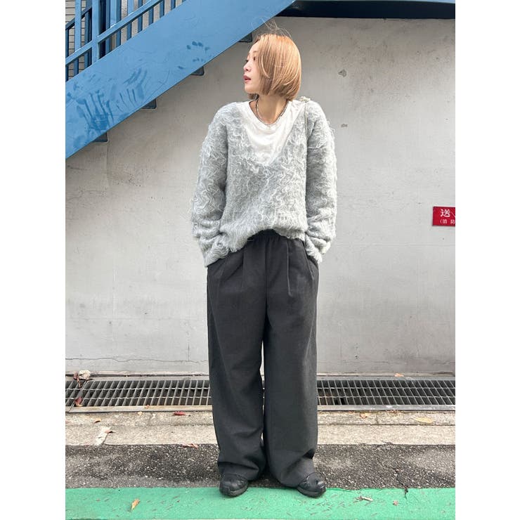 Vネック起毛ルーズニット | Ungrid | 詳細画像18 