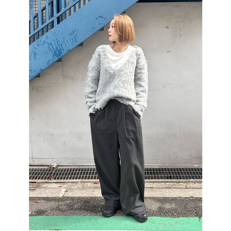 Vネック起毛ルーズニット | Ungrid | 詳細画像19 