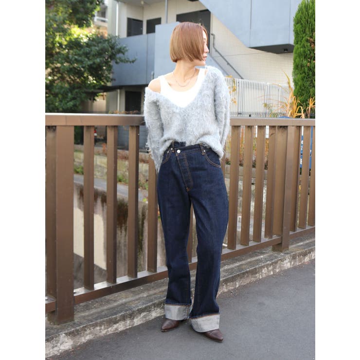 Vネック起毛ルーズニット | Ungrid | 詳細画像22 