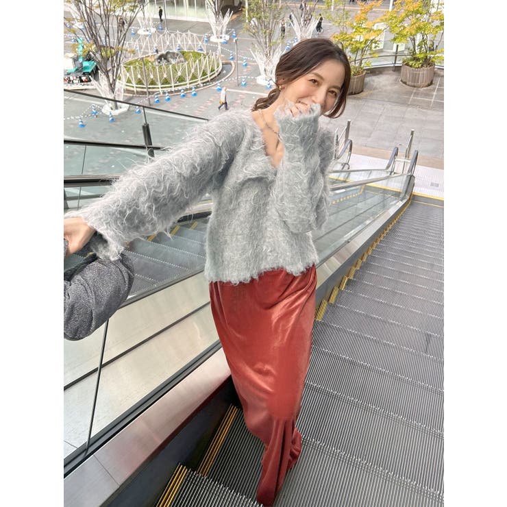 Vネック起毛ルーズニット | Ungrid | 詳細画像40 