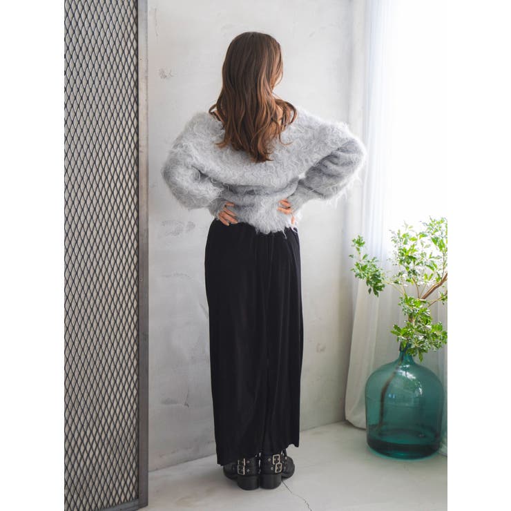 Vネック起毛ルーズニット | Ungrid | 詳細画像8 