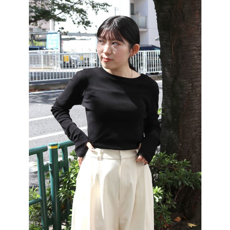 ブラック | シアーフィットロングスリーブTee | Ungrid