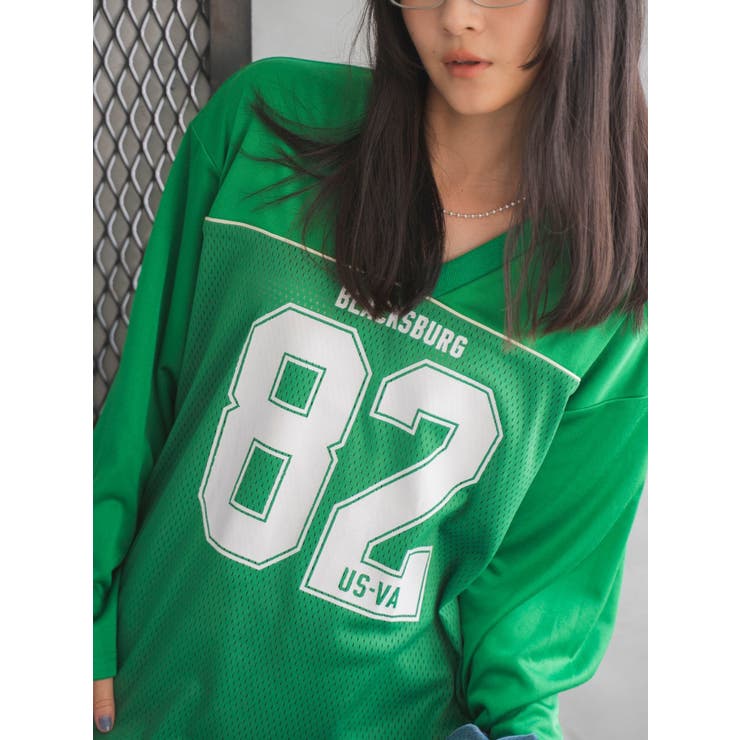 メッシュコンビナンバリングロングスリーブTee | Ungrid | 詳細画像13 