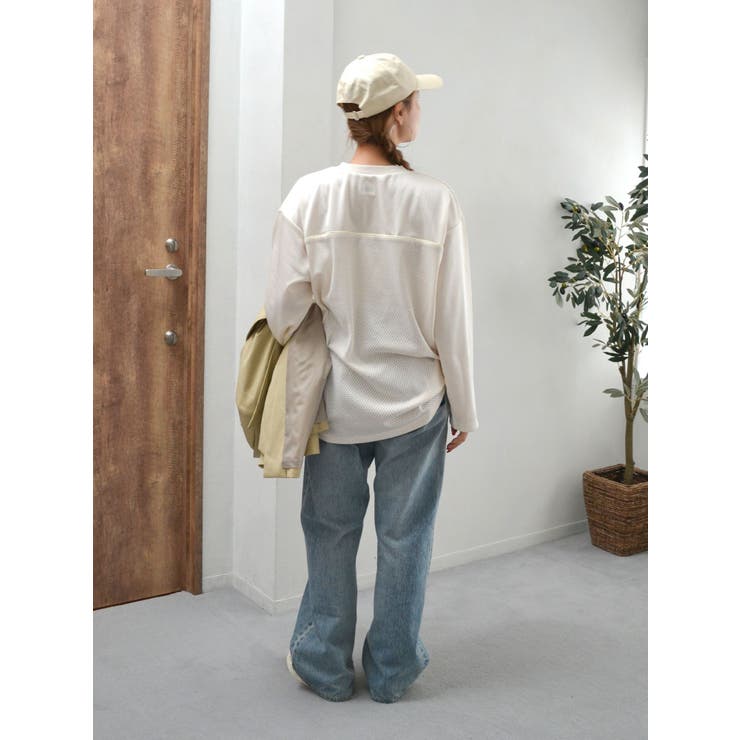 メッシュコンビナンバリングロングスリーブTee | Ungrid | 詳細画像34 