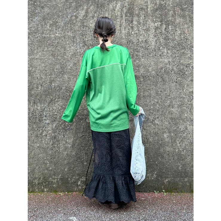 メッシュコンビナンバリングロングスリーブTee | Ungrid | 詳細画像40 