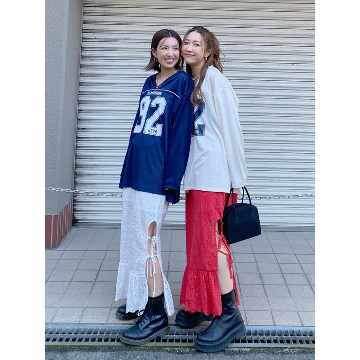 メッシュコンビナンバリングロングスリーブTee | Ungrid | 詳細画像41 