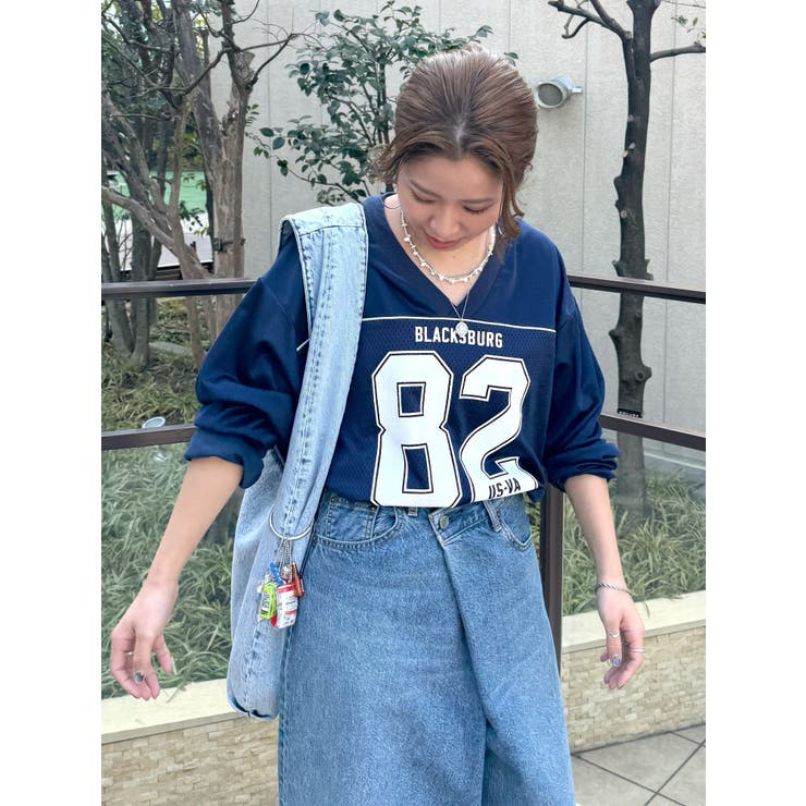 メッシュコンビナンバリングロングスリーブTee | Ungrid | 詳細画像50 