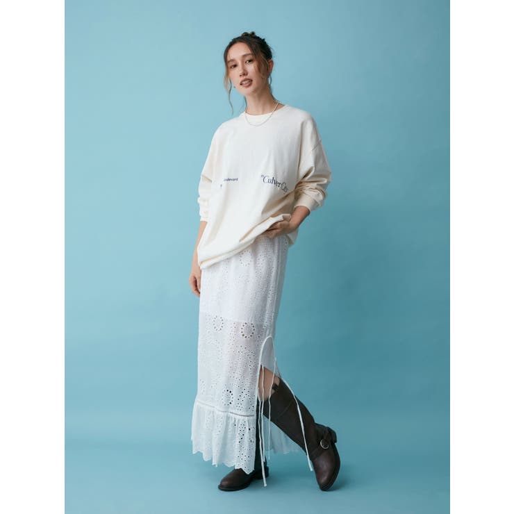 ヴィンテージウォッシュロゴロングスリーブTee | Ungrid | 詳細画像24 