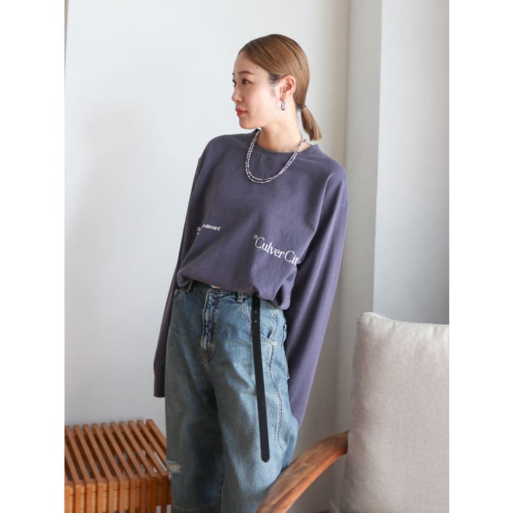 ヴィンテージウォッシュロゴロングスリーブTee | Ungrid | 詳細画像47 