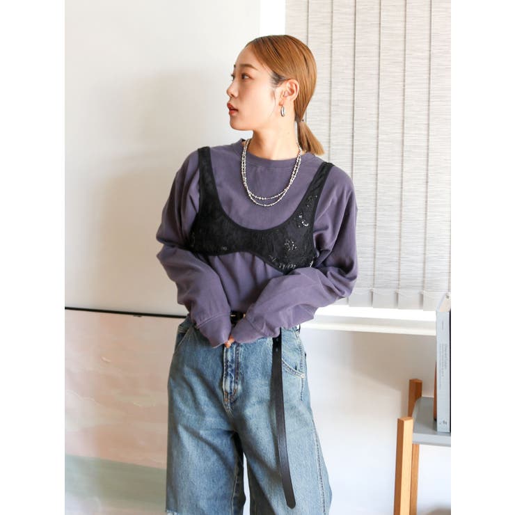 ヴィンテージウォッシュロゴロングスリーブTee | Ungrid | 詳細画像49 