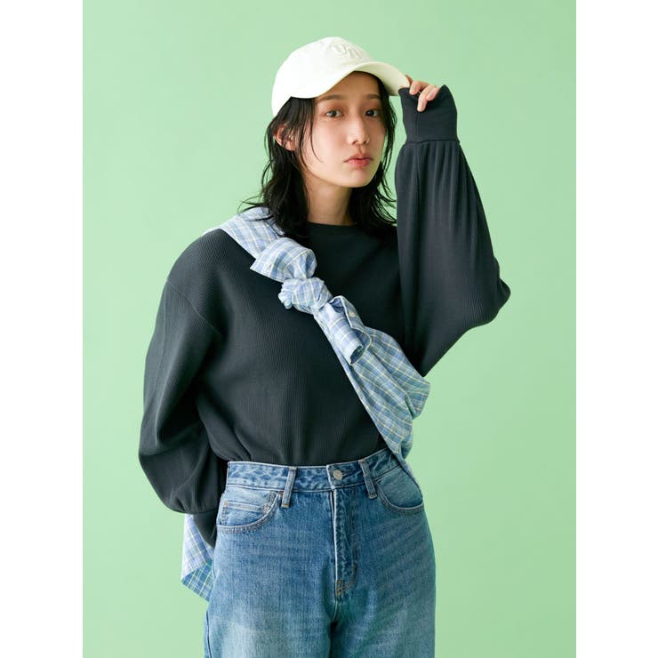 【WEB限定】スリーブボリュームワッフルロングスリーブTee | Ungrid | 詳細画像8 