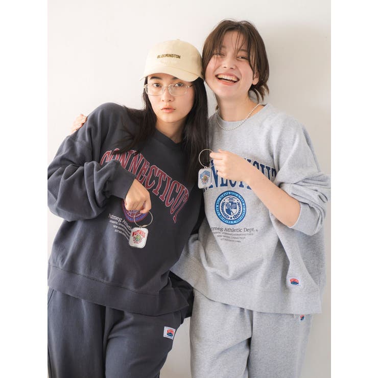 NUTMEG別注 サイドスリットロゴスウェット[品番：MKSW0062507]｜Ungrid