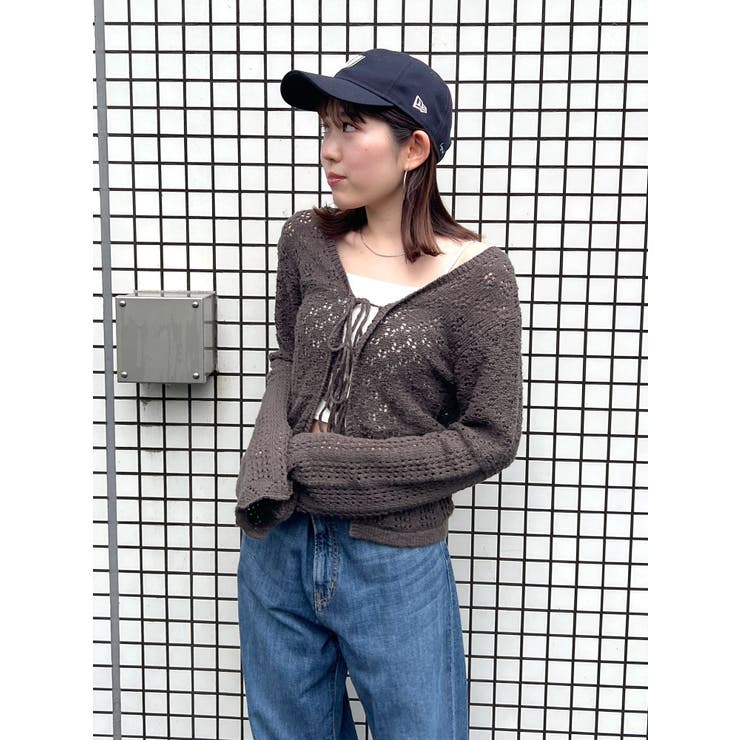 2Way透かし編みニットカーディガン[品番：MKSW0062834]｜Ungrid
