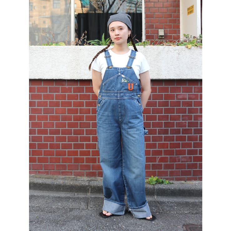 Lee別注 ワッペンデザインデニムサロペット[品番：MKSW0064024