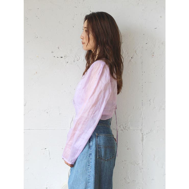 コットンオーガンジー2Wayブラウス | Ungrid | 詳細画像16 