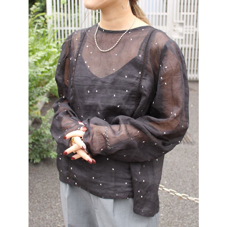 コットンオーガンジー2Wayブラウス | Ungrid | 詳細画像22 