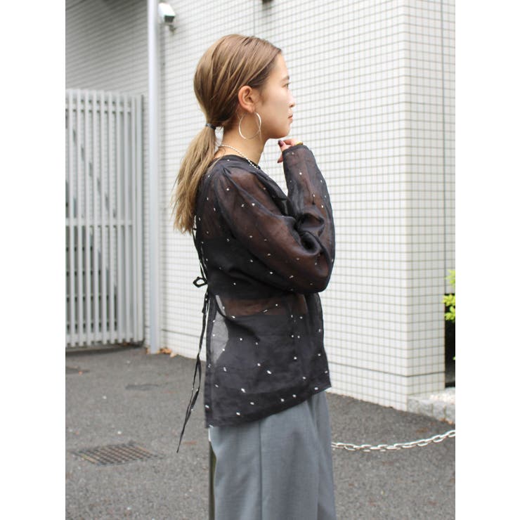 コットンオーガンジー2Wayブラウス | Ungrid | 詳細画像23 