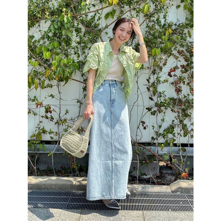 ギャザーデザインハーフスリーブシャツ | Ungrid | 詳細画像14 