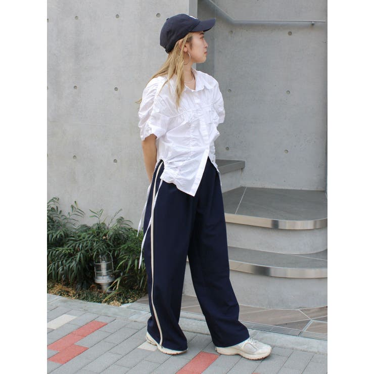 ギャザーデザインハーフスリーブシャツ | Ungrid | 詳細画像18 