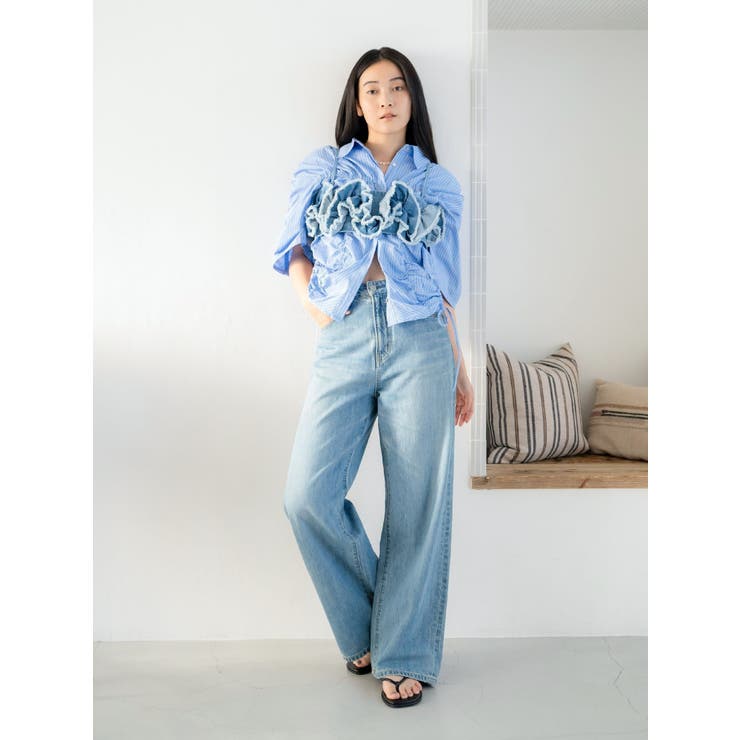 ギャザーデザインハーフスリーブシャツ | Ungrid | 詳細画像34 