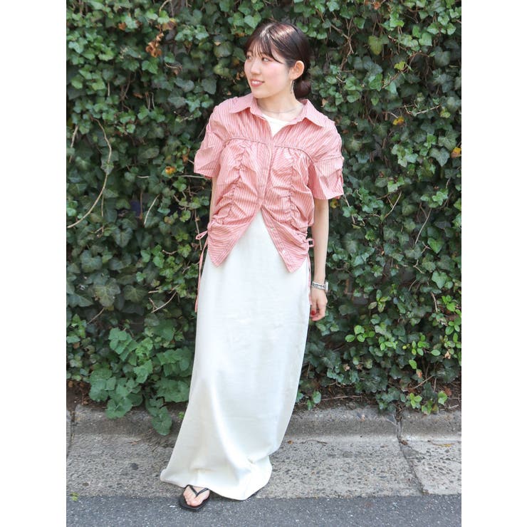 ギャザーデザインハーフスリーブシャツ | Ungrid | 詳細画像40 