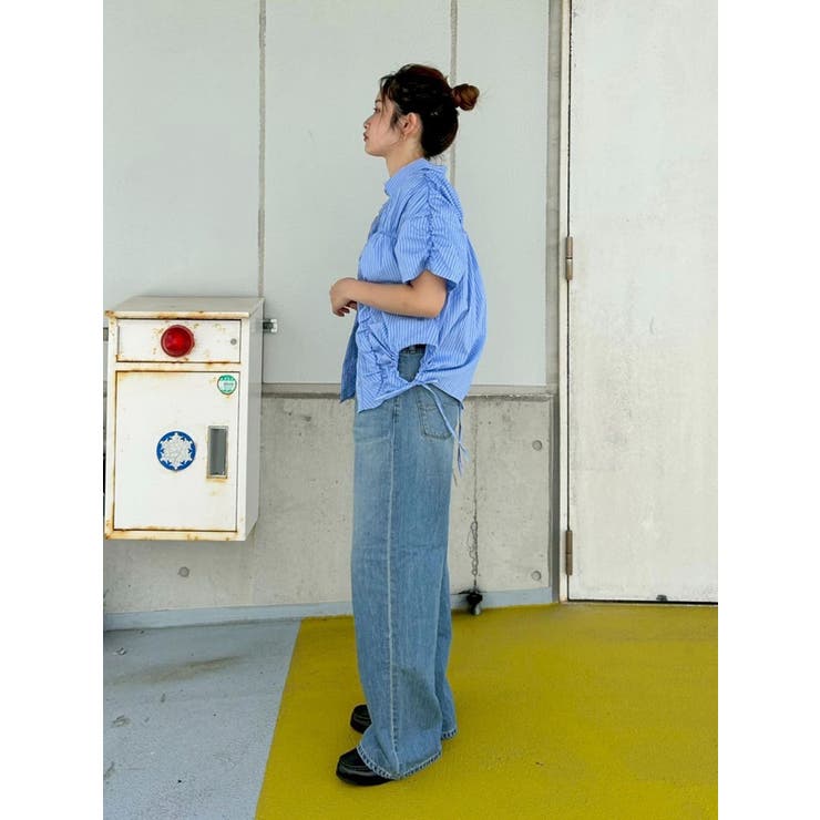 ギャザーデザインハーフスリーブシャツ | Ungrid | 詳細画像42 