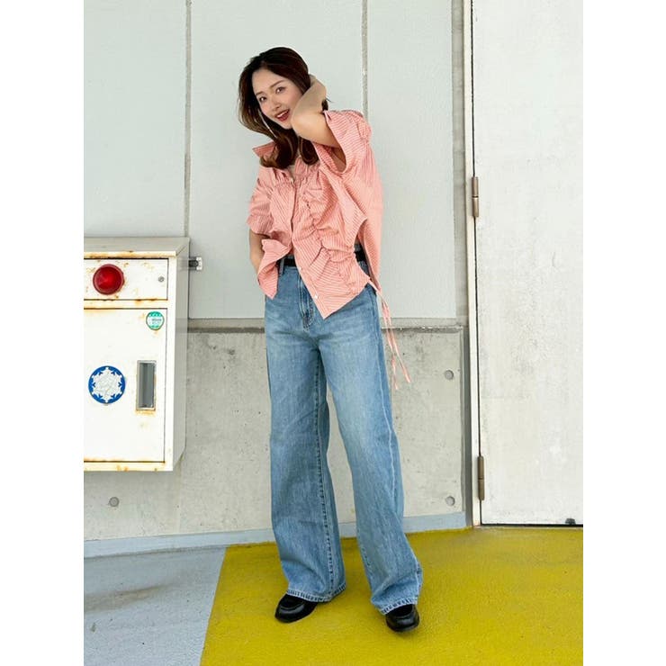 ギャザーデザインハーフスリーブシャツ | Ungrid | 詳細画像43 