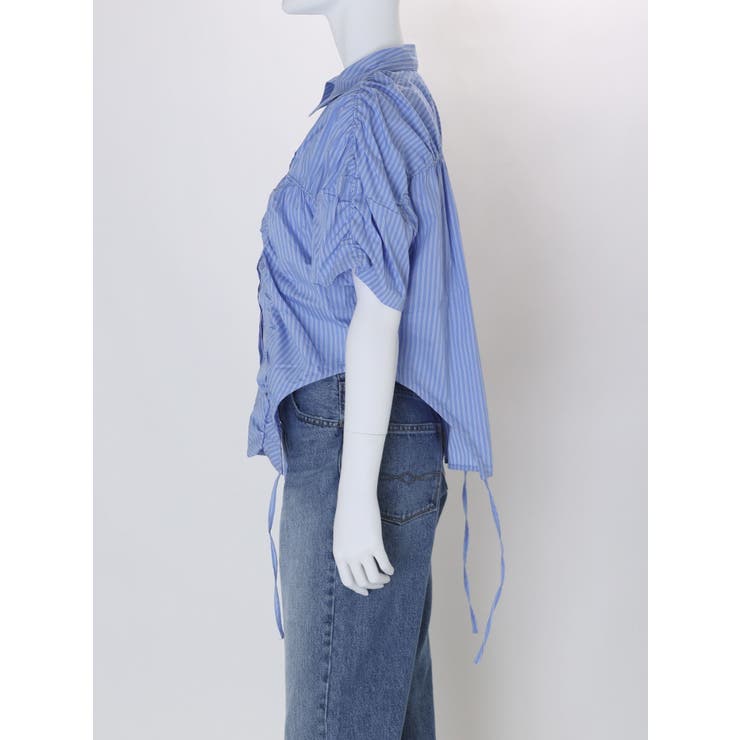 ギャザーデザインハーフスリーブシャツ | Ungrid | 詳細画像49 