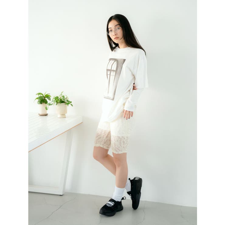 レースデザインサイクルパンツ | Ungrid | 詳細画像7 