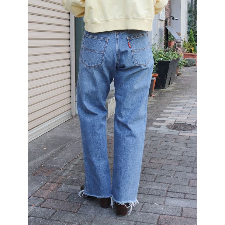 カットオフダメージストレートデニム[品番：MKSW0062870