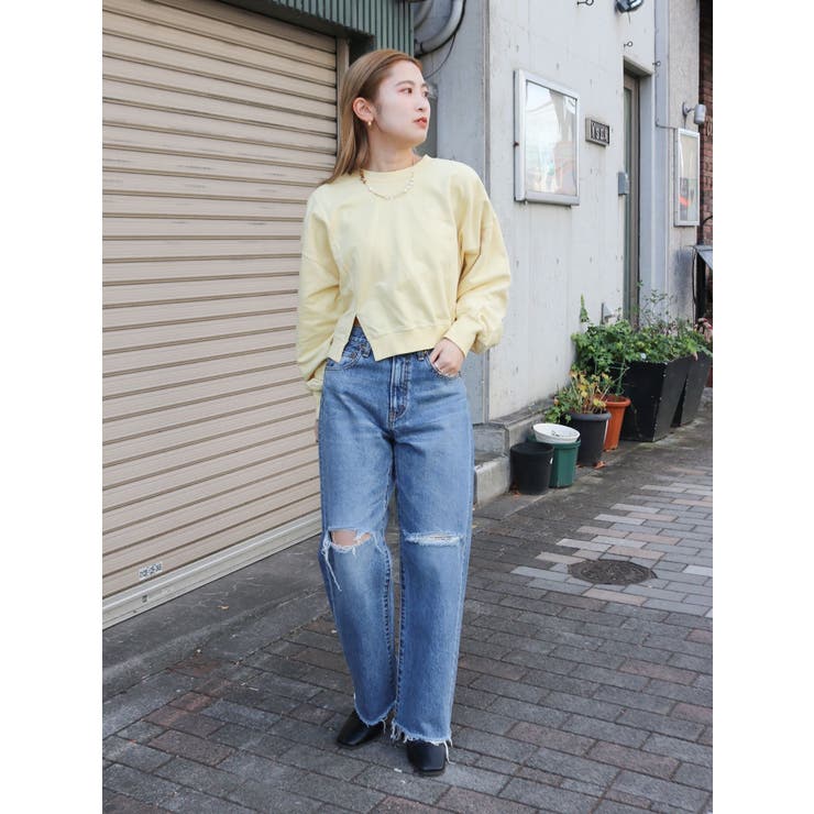 カットオフダメージストレートデニム | Ungrid | 詳細画像11 