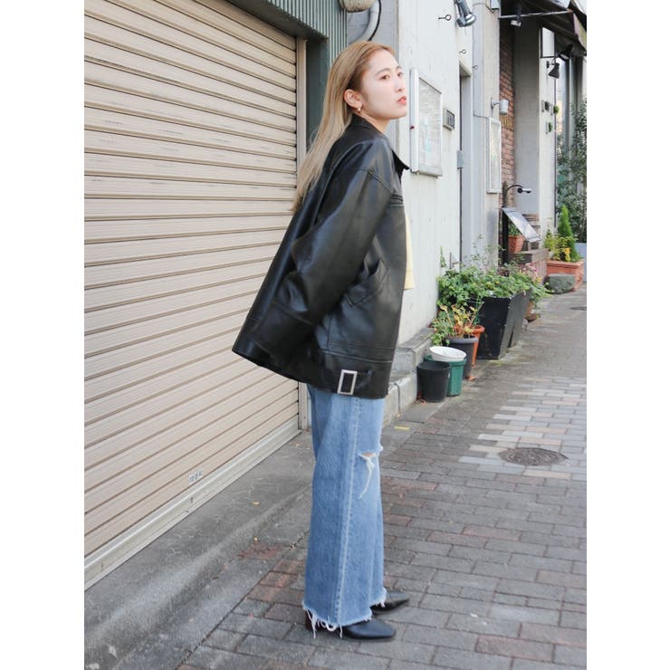 カットオフダメージストレートデニム | Ungrid | 詳細画像15 