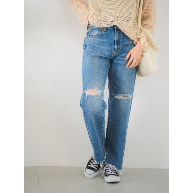 カットオフダメージストレートデニム | Ungrid | 詳細画像2 