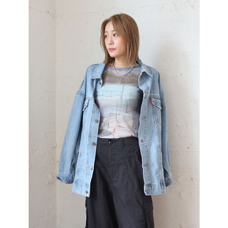 シアープリントチュールロングスリーブTee | Ungrid | 詳細画像18 