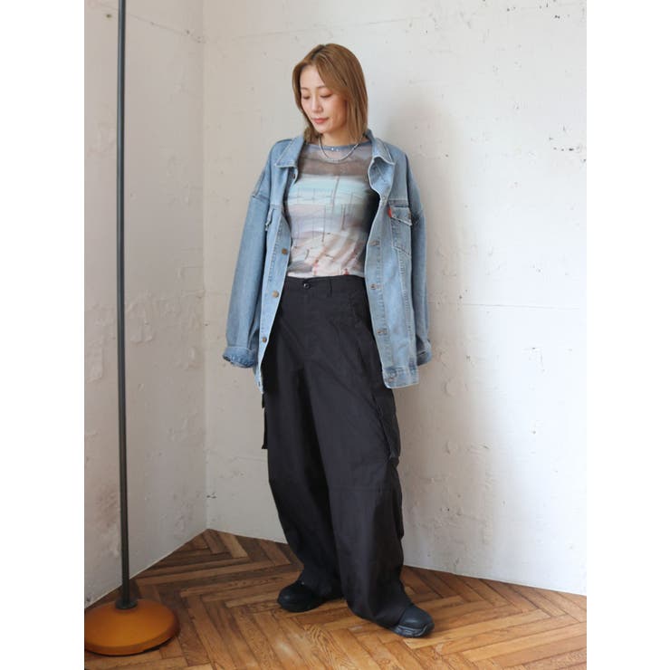 シアープリントチュールロングスリーブTee | Ungrid | 詳細画像20 