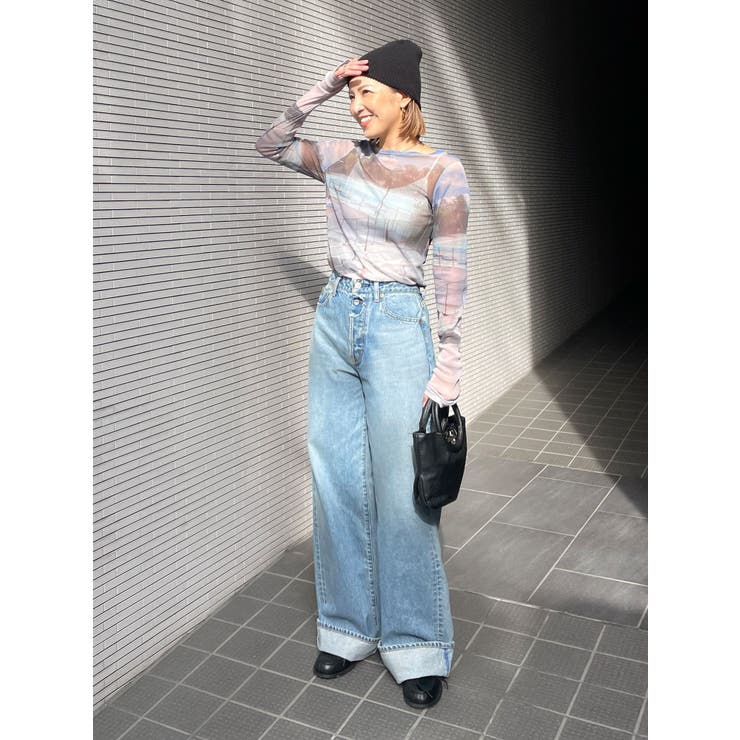 シアープリントチュールロングスリーブTee | Ungrid | 詳細画像23 