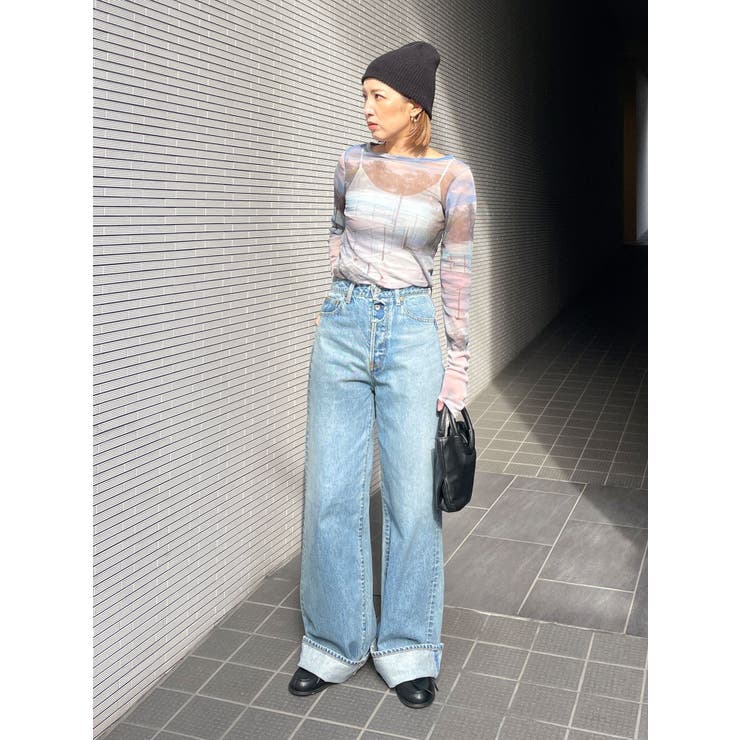 シアープリントチュールロングスリーブTee | Ungrid | 詳細画像24 