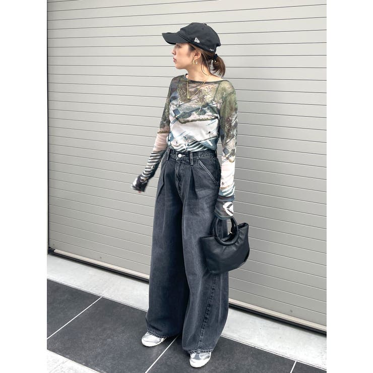 シアープリントチュールロングスリーブTee | Ungrid | 詳細画像27 