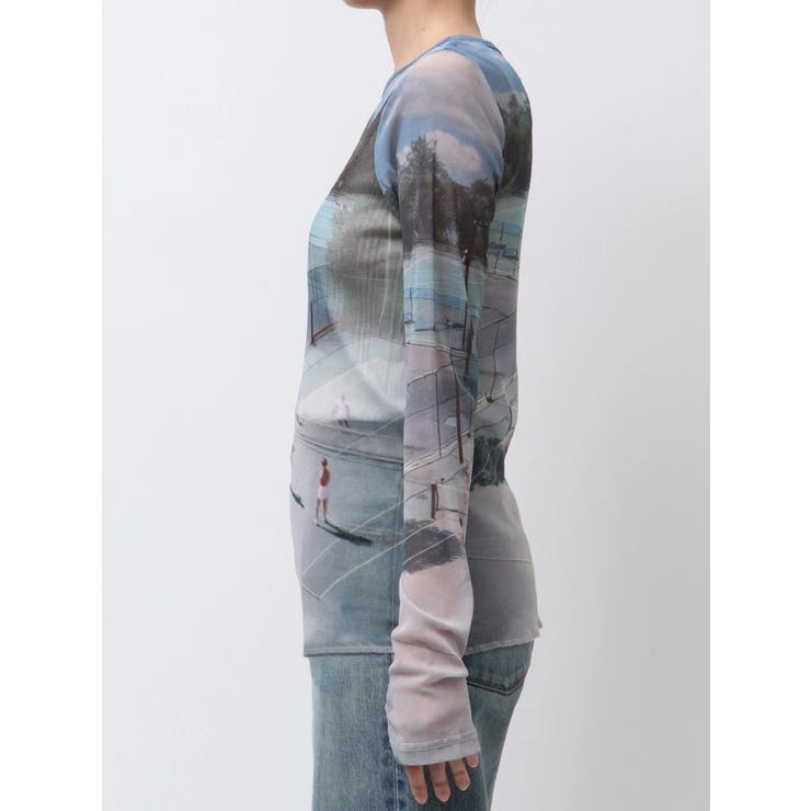 シアープリントチュールロングスリーブTee | Ungrid | 詳細画像29 