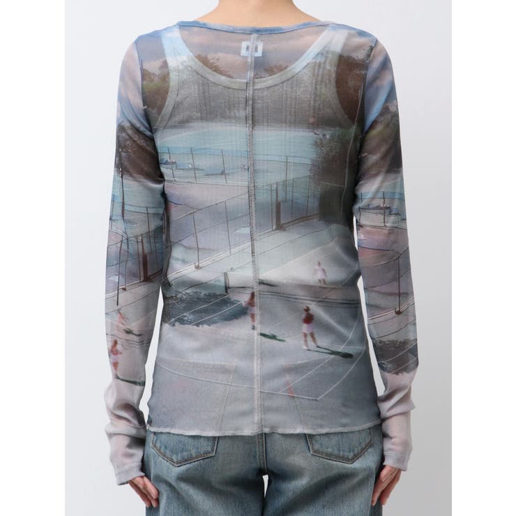 シアープリントチュールロングスリーブTee | Ungrid | 詳細画像30 