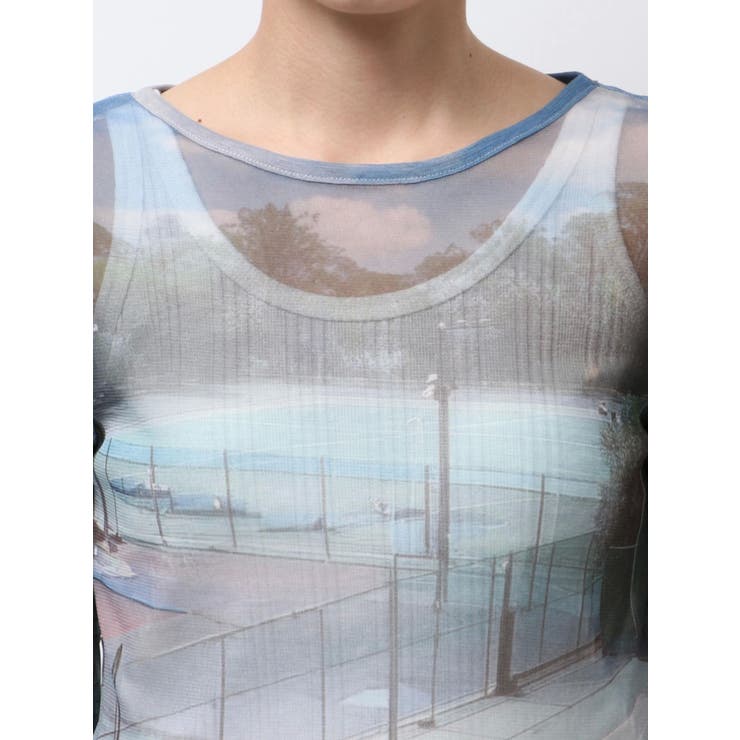 シアープリントチュールロングスリーブTee | Ungrid | 詳細画像31 