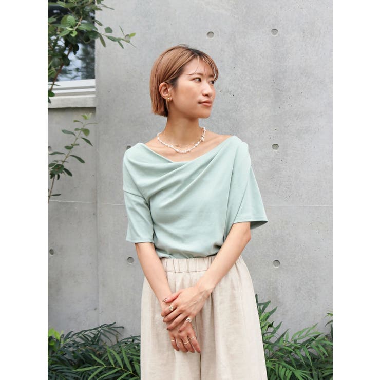 タックデザインオフショルTee | Ungrid | 詳細画像9 