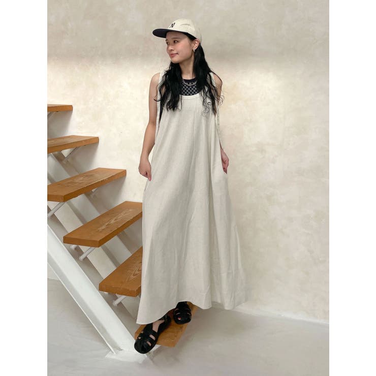 GANNI キャミワンピ GANNI ガニー ワンピース Cotton Poplin Strap Dress W0194 6479
