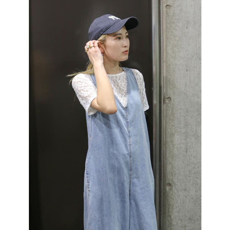 バックオープンデニムサロペット | Ungrid | 詳細画像5 