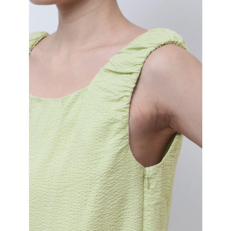 スクエアネックギャザーデザインロンパース | Ungrid | 詳細画像27 