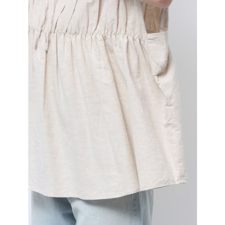 リネン混ギャザーノースリブラウス | Ungrid | 詳細画像21 